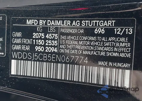 2014 Mercedes-Benz Cla 45 Amg 4Matic z USA, uszkodzony, nr VIN WDDSJ5CB5EN067774